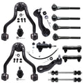Detroit Axle - 15pc Front End Suspension Kit for 4WD GMC Chevy Tahoe Yukon K1500 K2500 Cadillac Escalade Upper Control Arms Sway