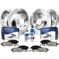 Detroit Axle - Brake Kit for 2002 2003 2004 Honda CR-V 5 LUG Disc Brake Rotors Ceramic Brakes Pads Front & Rear Replacement